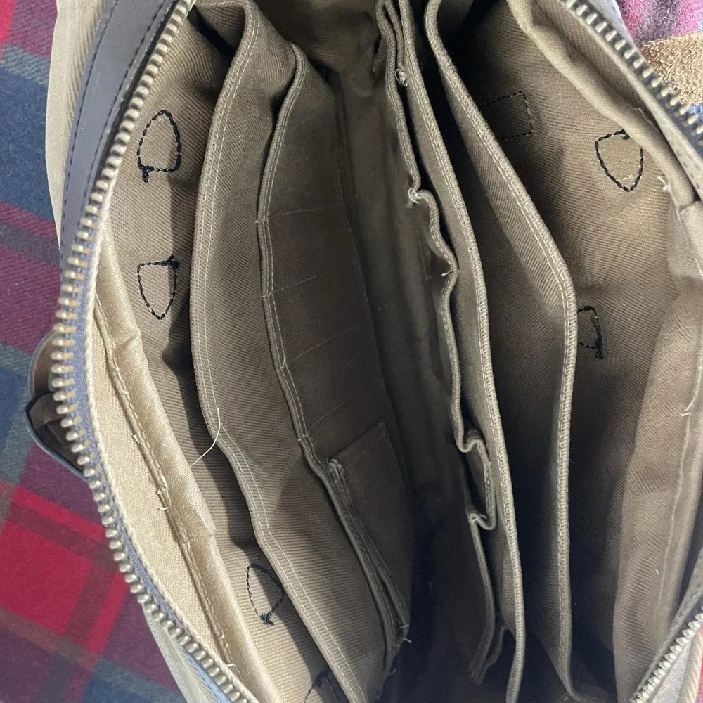Filson 257 Rugged Twill Large Briefcase w/ Lock | Talon Era | Made In USA | Rare